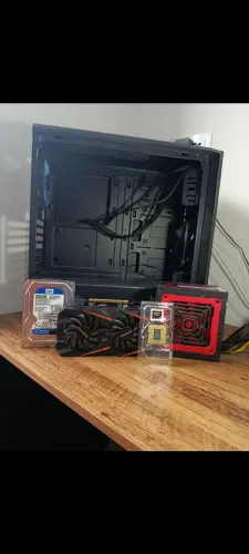Kit Upgrade Peças PC Gamer i3 10105F RX 560 4GB Fonte 500W HD 500GB Gabinete 3 Fans