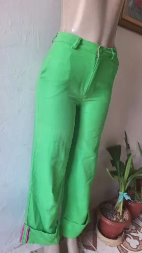 Calça em linho Lanca perfume verde