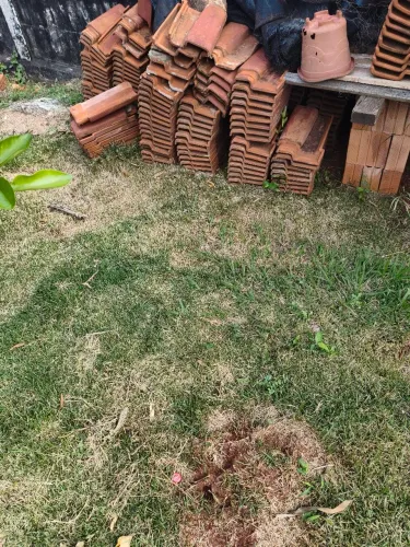 Grade ,portão eum pouco mais que 100 telhas romana.