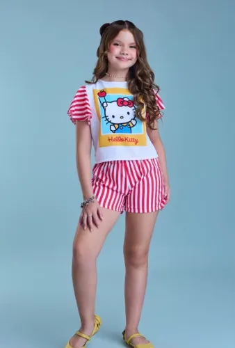 Conjunto Hello Kitty Vermelho