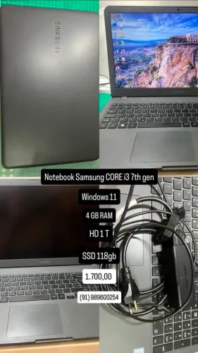Notebook Samsung Intel Core i3 com SSD