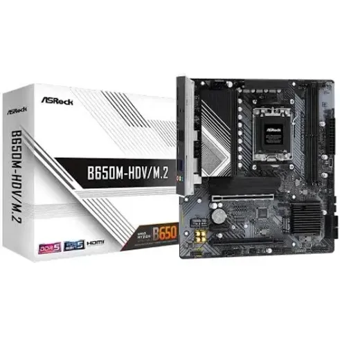 Placa Mãe ASRock B650M-HDV/M.2 DDR5 AM5 PCIe 5.0 + Brinde Controladora Teucer
