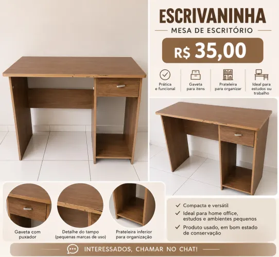 Escrivaninha compacta