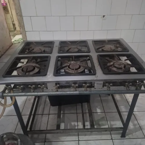 fogão industrial itajobi inox 6 bocas sendo 3 duplas