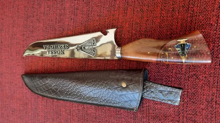 Faca artesanal para churrasco "Nossa Senhora"