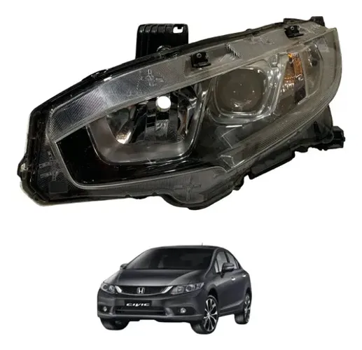 Farol Esquerdo Projetor Honda Civic G9 2012 A 2016 Esquerdo/motorista