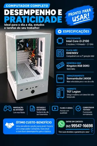 Computador Office Intel 13-2100