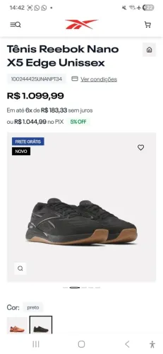 Reebok Nano X5 Edge