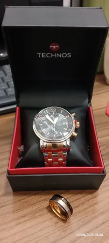 Relógio Technos Grandtech JS15ENM/1J Bicolor Cronógrafo - Excelente estado!