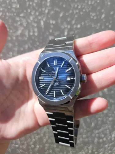 Relógio Cadisen Mostrador Azul Automático Seiko NH35