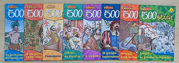 COLEÇÃO 09 FASCÍCULO - 500 ANOS DE BRASIL - DISNEY EXPLORA + ADESIVO ORIGINAL DA COLEÇÃO