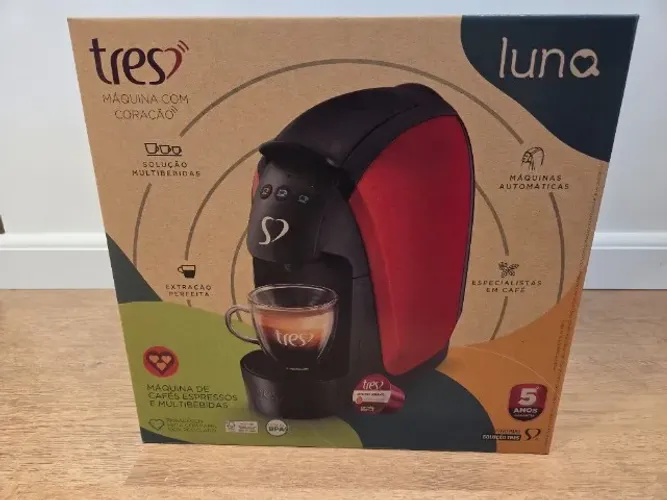 Cafeteira Espresso e Multibebidas Três Luna 127v Vermelha Nova Lacrada