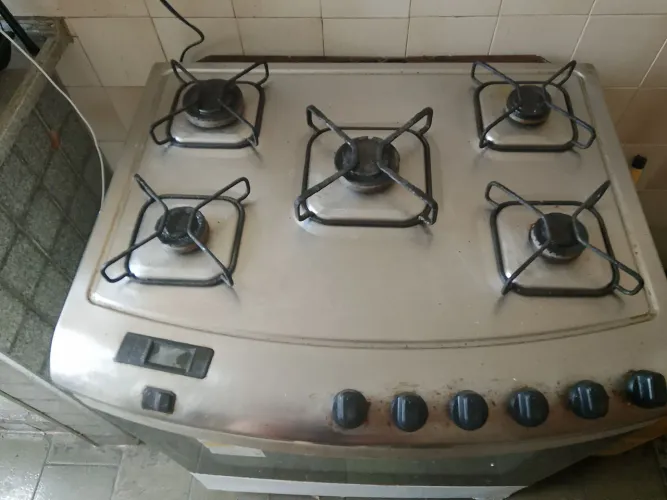 Fogão Brastemp,Estante de ferro prateleiras e Impressora Canom