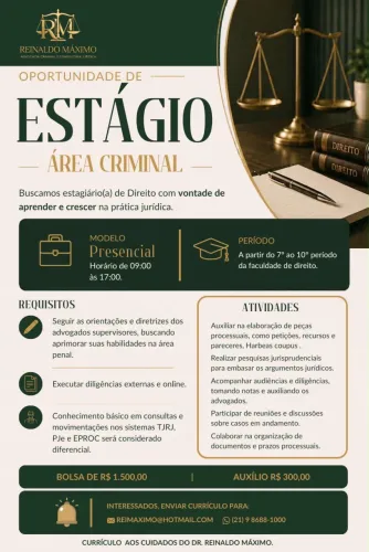 Estágio na área criminal 