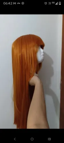 Peruca laranja ruiva 