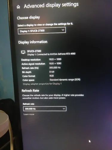 Monitor 300hz superframe
