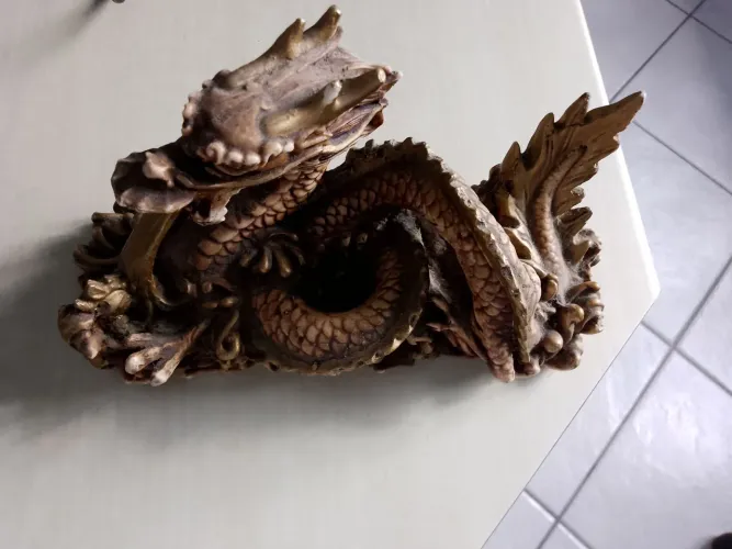 Dragão Argila feito a mão.