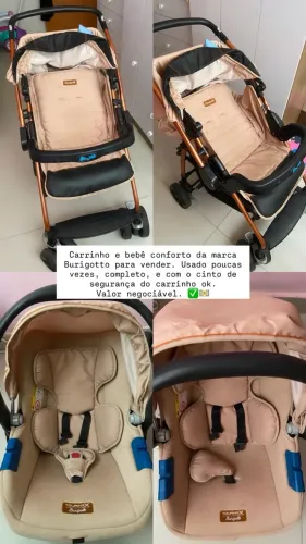 Carrinho + bebê conforto da marca Burigotto
