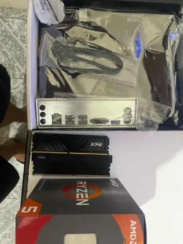Kit upgrade ryzen 5 4500, 2x8 g ram 3200 mjz, placa mãe a520m ninja na caixa