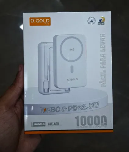 Power bank portátil- Indução A'Gold BTE-60B -10000mah