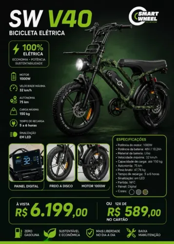 Bicicleta elétrica sw v40