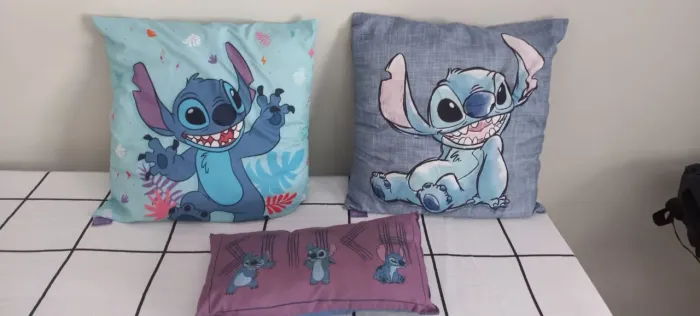 almofadas e camisa infantil feminina 10-12anos, personagem Stitch