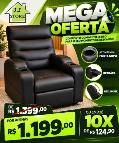 mega oferta- poltrona do papai - retratil - reclinavel - compre  hoje e receba e, 72 horas