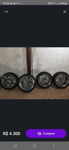 Rodas 18 cromada 5 furos 