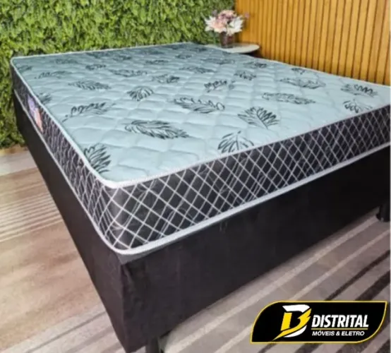 Conjunto Cama Box Solteirão Espuma Pronta Entrega