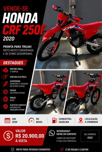 ? **VENDO - Honda CRF 250F 2020** ?