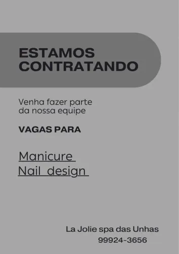 CONTRATA-SE MANICURE