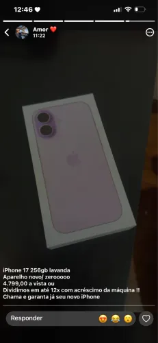 Vendo IPhone 17 256 Lavanda
