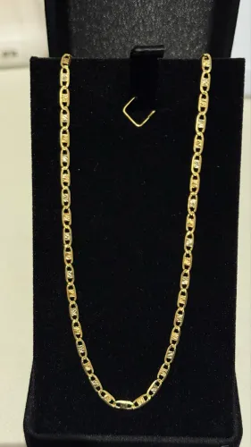 Cordão de ouro piastrine 18k de fabrica