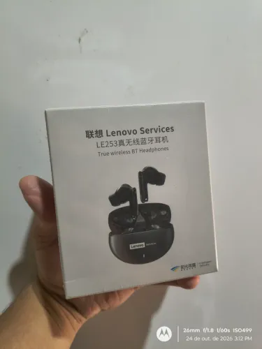 Fone de ouvido bluetooth, versão 6.0, Lenovo