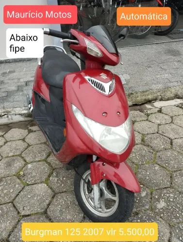 Burgman 125 2007 automática 5.500,00 abaixo Fipe