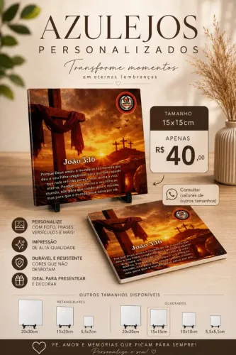 Canecas, Azulejo, Chaveiros, Toalhinhas Personalizados