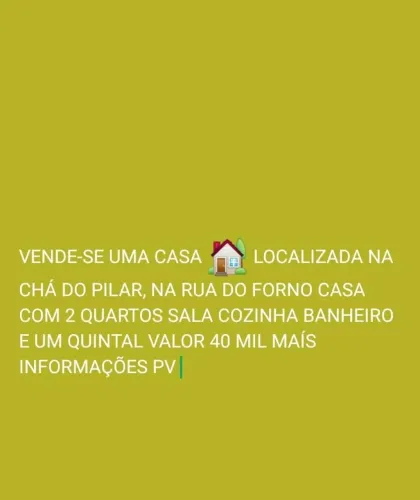 VENDO UMA CASA NA CHÁ DO PILAR
