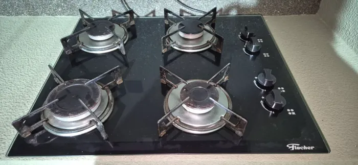 Cooktop Fischer 4 Bocas - Vidro Preto - Bivolt - Acendimento Automático