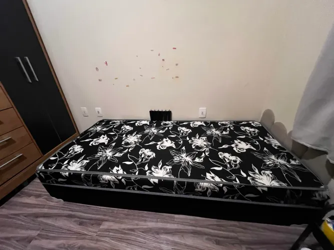 Cama Box Solteiro Conjugado, Sleep Black 88×188