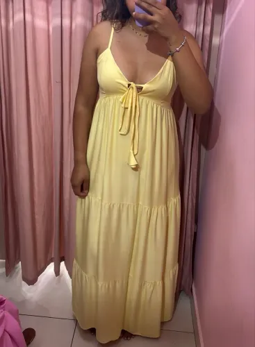 Vestido longo - amarelo