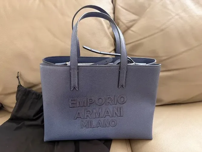 Bolsa Emporio Armani Milano Azul Original - Feminina