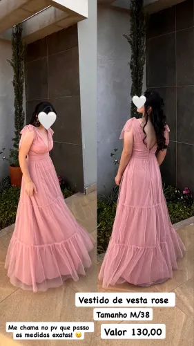 Vestido de festa rose
