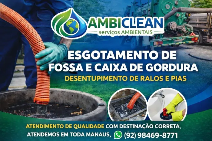 ESGOTAMENTO/DESENTUPIMENTO DE FOSSA EM MANAUS 