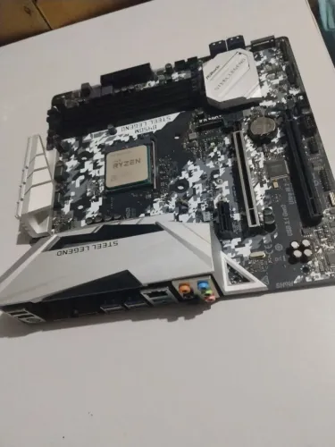 Placa mãe B450m Steel legend ASROCK SEMINOVA