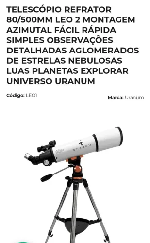 Telescópio Uranim 80/500mm