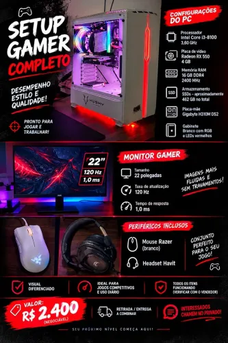 Pc gamer completo husky gaming