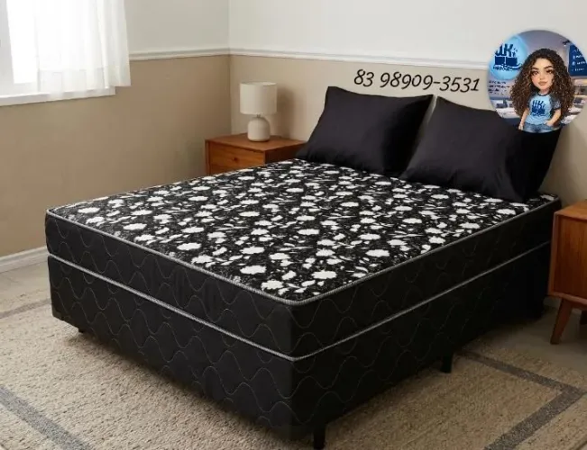 Super promoção cama box casal nova direto de fábrica com dois travesseiros de brinde.