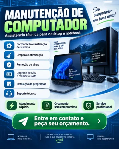 PRECISANDO DE MANUTENÇÃO NO SEU COMPUTADOR?
