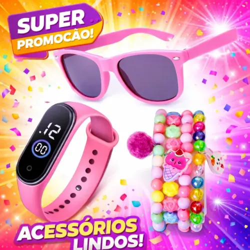 ? SUPER PROMOÇÃO - Kit Acessórios Rosa Fashion! ?