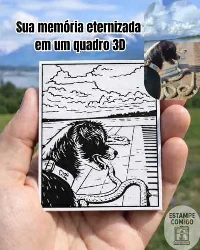 mini quadro 3d personalizado com sua foto